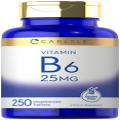 Vitamin B6 25 mg | 250 Tablets | Vegetarian, Non-GMO & Gluten Free | by Carlyle
