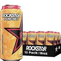 Rockstar Energy Drink Punched Strawberry Peach, 16oz Cans (12 Pack)
