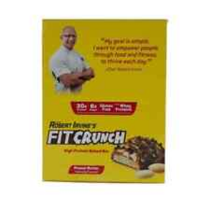 Fit Crunch Whey Protein Baked Bar, Peanut Butter 12 Count- 3.10 oz
