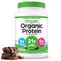 Orgain Organic Vegan Protein Powder, Creamy Chocolate Fudge - 21g Plant Protein, 6g Prebiotic Fiber, Low Net Carb, No Lactose Ingredients, No Added Sugar, Non-GMO, For Shakes & Smoothies, 2.03 lb