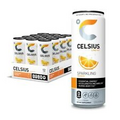 Celsius Essential Energy Drink 12 Fl Oz, Sparkling Orange Workout Drinks, 12pk