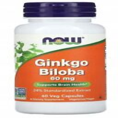 NOW FOODS GINKGO BILOBA 60 mg 60 caps Ginkgo
