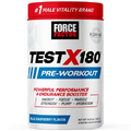 FORCE FACTOR Test X180 Pre-Workout Powder & Energy Supplement, Boost Focus & Endurance, Build Muscle & Strength, Nitric Oxide Supplement with Ashwagandaha & L-Citrulline, Blue Raspberry, 30 Servings