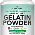 AMANDEAN Premium Gelatin Powder XL. Grass-Fed Beef Collagen Protein, 2.2 lbs