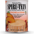NaturesPlus SPIRU-TEIN Shake - Peaches & Cream Flavor - 2.2 lbs, Spirulina...