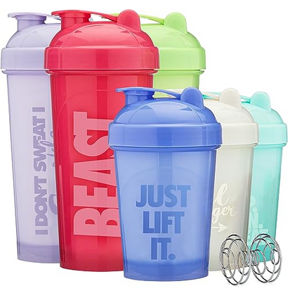 Hydra Cup - 6 Pack - OG Shaker Bottles 28-Ounce, 20-Ounce, Max Value Pack Shaker Cups, Stand Out Colors & Logos (6 Pack, OG Shaker Pack)