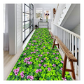 ZYYWX 3D Flower and Grass Corridor Carpet, Comfortable Soft Fiber Footbed, Can Be Cut at Will (Size : 120x700cm)