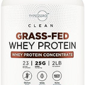 Type Zero Grass Fed Whey Protein Concentrate Powder (Chocolate, 2LBS) - Gluten Free & Non-GMO