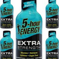 5 Hour Energy Drink, Extra Strength - Blue Raspberry flavor -1.93 oz (5 Bottles)