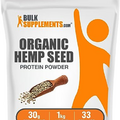 BulkSupplements.com Organic Hemp Seed Powder - Vegan Protein Powder - Unsweetened Protein Powder - Superfood Protein Powder (1 Kilogram - 2.2 lbs)