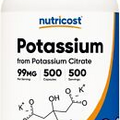 Nutricost Potassium Citrate 99mg, 500 Capsules - Gluten Free & Non-GMO