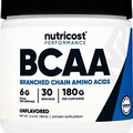 Nutricost BCAA Powder (Unflavored) 30 Servings- 6000mg Per Serving, High Quality