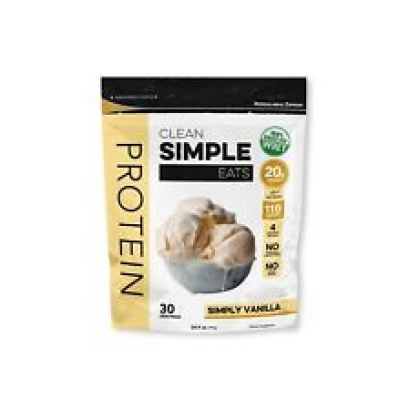 Clean Simple Eats Simply Vanilla Whey Protein Powder, Natural Sweetened and C...