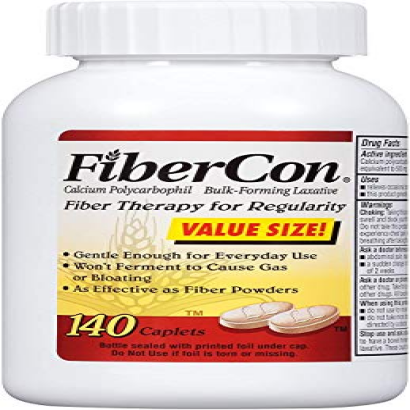 Fibercon Caplets, 140 Caplets (Pack of 2)