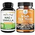 Natures Craft Bundle of NAC Supplement N-Acetyl Cysteine 600mg and Organic Irish Sea Moss Capsules - Liver Cleanse Detox Kidney Support - for Immune Support
