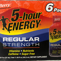 5-hour ENERGY Shot Regular Strength Berry 1.93 oz 6 Count, Exp: 08/2024