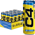 C4 Energy Drink 12Oz (Pack of 12) - Frozen Bombsicle - Sugar Free Pre Workout Pe