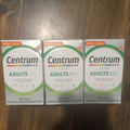 Lot of 3 Centrum Silver Adults Age 50+ Multivitamin 125 Tablets Exp 7/2024