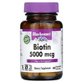 Bluebonnet Nutrition, Biotin, 5,000 mcg, 60 Vegetable Capsules