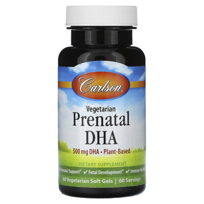Carlson, Vegetarian Prenatal DHA, 500 mg, 60 Vegetarian Soft Gels