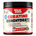Creatine Monohydrate Powder, Strength, Reduce Fatigue, 100% Pure Creatine, Lean Muscle Building, Supports Muscle Growth, Athletic Performance, Recovery [50 Servings, Mix Berries], 150gm, 5.3 Ounce