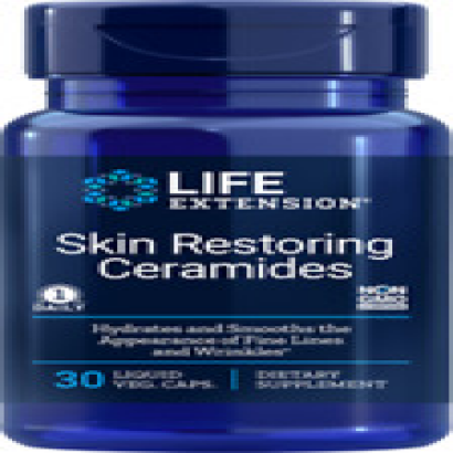 FOUR PACK SUPER SALE Life Extension Skin Restoring Ceramides 30 gel cap