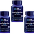 3PC Life Extension Benfotiamine w Thiamine 100mg Fat Water Soluble Vit B1 120Cap