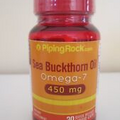 SEALED Piping Rock SEA BUCKTHORN OIL Omega-7 450 mg 30 Liquid Caps