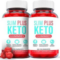 (2 Bottles) Slim Plus ACV Keto Gummies- Advanced ACV Keto Weight Loss Supplement
