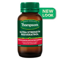New Thompson‘s Ultra Strength Resveratrol 60 Tablets Thompsons Antioxidant