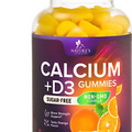 Sugar Free Calcium Gummy plus 400 IU Vitamin D3, Immune System & Bone Health Sup