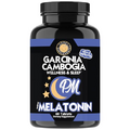 Garcinia Cambogia PM Weight Loss Sleep, All Natural Supplement w/Valerian Root & Melatonin to Help Burn Fat Overnight, Night Time Appetite Suppressant, Vegetarian Formula (1-Bottle)