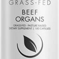 180 Capsules Codeage Grass Fed Beef Organs Supplement – Glandulars Supplements