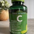 Finest Nutrition Vitamin C w/ Natural Rose Hips 500mg 200 Tablets
