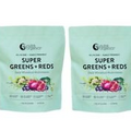 2 x Nutra Organics Super Greens + Reds 1KG Organic Wholefood Multivitamin 2KG