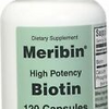 Meribin High Potency Biotin 5mg Dietary Supplement Energy Support 120ct 2 Pack