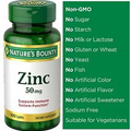 Zinc 50 mg 100 Caplets, Non-GMO, Supports Immune System Function 1-12 Pack 8/24