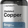 Chelated Copper | 6 mg | 300 Tablets | Vegetarian, Non-GMO | by Horbaach