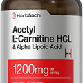 Acetyl L Carnitine HCL & Alpha Lipoic Acid 1200mg | 120 Capsules | by Horbaach