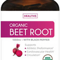 Organic Beet Root Powder (120 Tablets) 1350Mg Beets per Serving