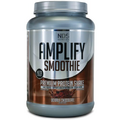 AMPLIFY NDS Nutrition Smoothie Premium Whey Protein Powder Shake with Added Greens and Amino Acids - Build Lean Muscle, Gain Strength, Lasting Energy, and Lose Fat - Double Chocolate (30 Servings)