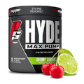 PROSUPPS Hyde Max Pump Pre Workout for Men and Women - Nitric Oxide Supplement for Energy, Pump and Endurance - Stimulant Free Pre Workout to Promote Blood Flow (Cherry Limeade, 25 Servings)