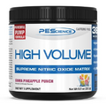 PEScience High Volume Nitric Oxide Booster Pump Pre Workout Powder, Guava Pineapple Punch, 36 Scoops, Caffeine Free