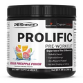 PEScience Prolific Pre Workout Powder, Guava Pineapple Punch, 40 Scoop, Energy Supplement with Nitric Oxide