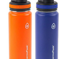 Thermoflask Stainless Steel Insulated Water Bottles, Orange Crush / Navy Edge