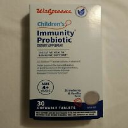 Walgreens Children's Immunity Probiotic 30 Chewable Strawberry Vanilla exp:4/24