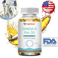2500mg Omega 3 Fish Oil Capsules Triple Strength EPA&DHA, Burp-Less 120 Capsules