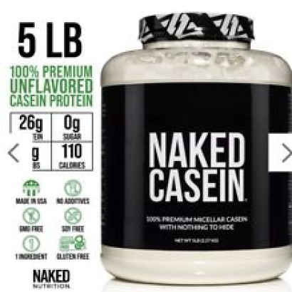 Naked Casein - 5Lb Micellar Casein Protein Powder - Bulk, Gmo-Free, Gluten Free