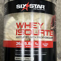 Whey Protein Isolate Six Star 100% Whey Isolate, Vanilla Cream, Exp 6/21/24