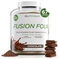 selfevolve Fusion Four Vegan Protein Powder - 21g Plant-Based Protein Powder - Gluten Free, Dairy Free and Soy-Free, Pea Protein with BCAA's - Chocolate Flavored - 5lbs
